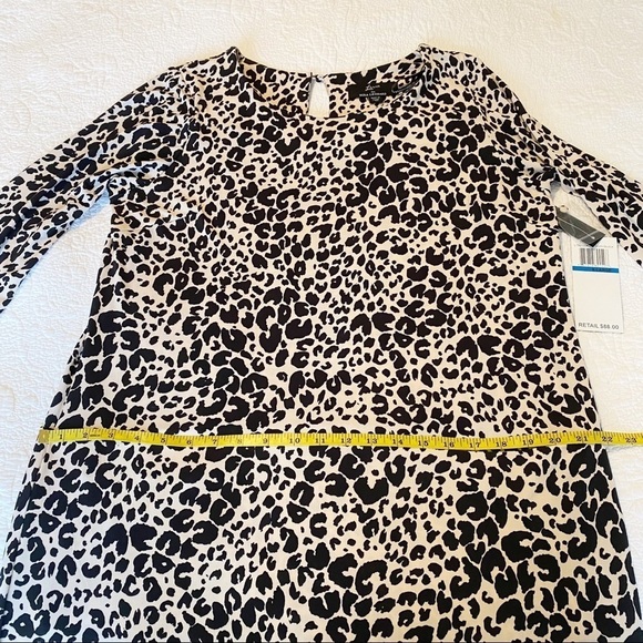 Nina Leonard NWT Leopard Jersey Knit Shift Dress - XL - Picture 11 of 13